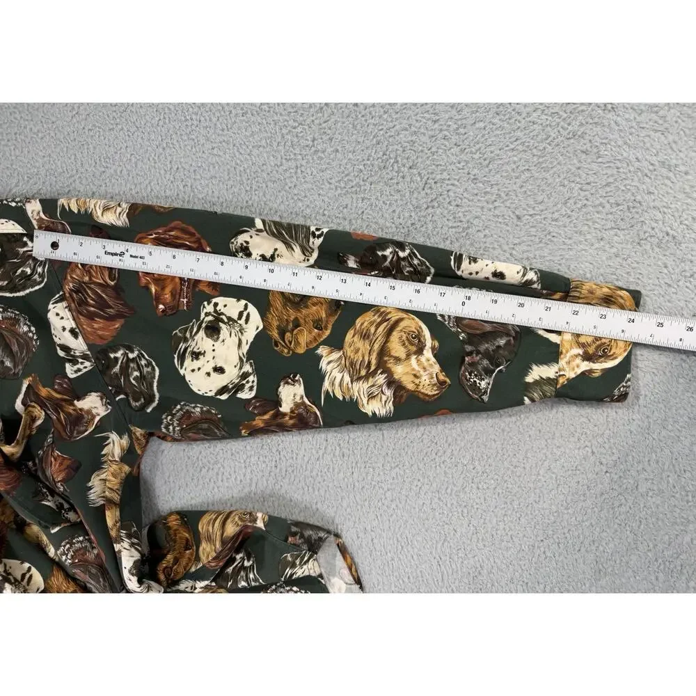 Vintage BANANA REPUBLIC SAFARI & TRAVEL DOG Men's Sz XL Long Sleeve Shirt